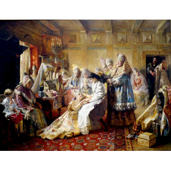 РЕПРОДУКЦИИ НА КАРТИНИ Облеклото на руската булка (1889)